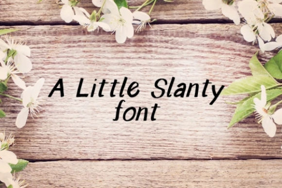 A Little Slanty: A Script Handwritten Font for Web Design