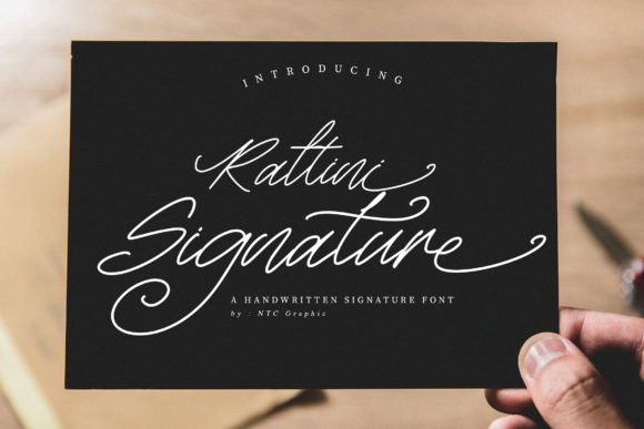 Rattini Signature Font for Handmade Brands