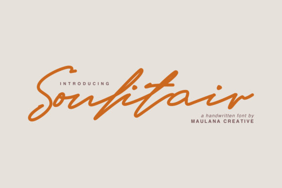 Soulitair: A Luxurious Handwritten Font for Web Design