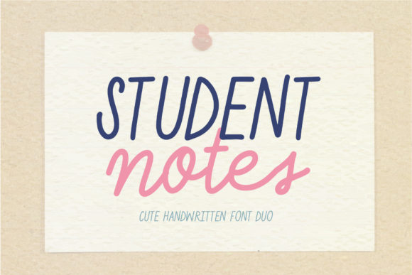 Student Notes: A Handwritten Font for Warm Branding